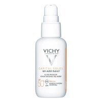 USZKODZONY KARTONIK Vichy Capital Soleil UV-Age Daily, fluid przeciw fotostarzeniu się skóry SPF50+, koloryzujący, 40ml