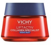 Vichy Liftactiv Collagen Specialist, krem redukujący zmarszczki, na noc, 50ml