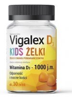 Vigalex D3 Kids, Witamina D3 1000j.m., żelki o smaku pomarańczowym, od 3 roku życia, 30 sztuk