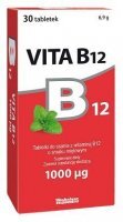 Vita B12, tabletki do ssania z witaminą B12, smak miętowy, 30 tabletek