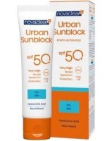 ZESTAW Novaclear Urban Sunblock, krem ochronny do twarzy SPF50+, skóra sucha, 40ml + pomadka w prezencie