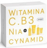 Ziaja Witamina C.B3 Niacynamid, krem na przebudzenie, 50 ml + balsam do ciała, 200 ml + tonik, 190ml +  żel oczyszczający do twarzy, 190ml