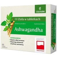 Zioła w tabletkach, Ashwagandha, 60 tabletek